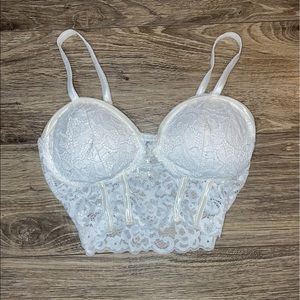 🫧 White floral bralette